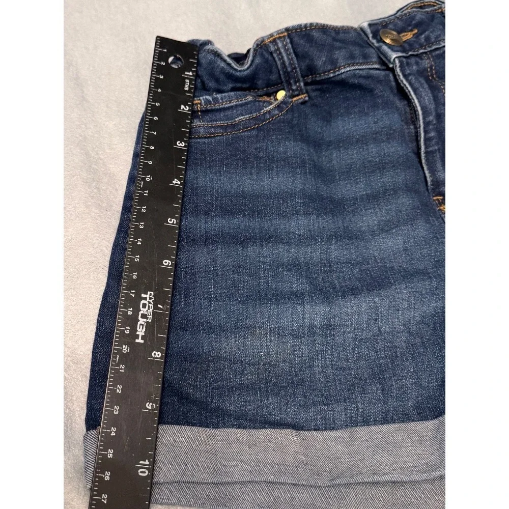 Wonder Nation Denim‎ Shorts Cuffed Dark Wash Adjustable Waist Girls Size 14